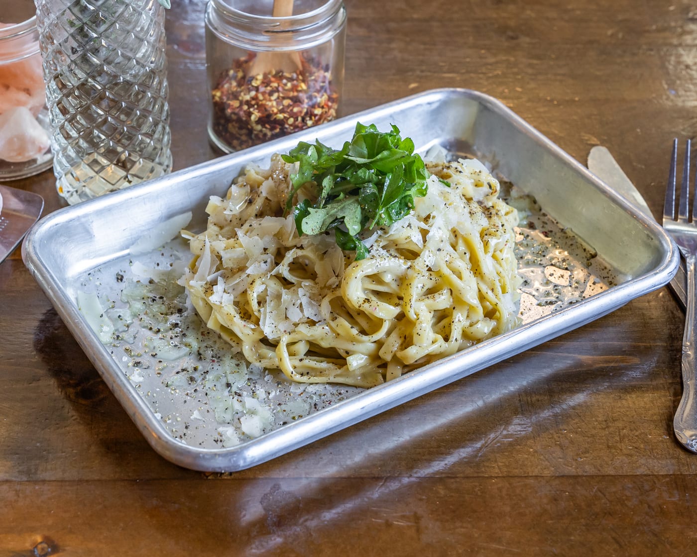 Cacio e pepe pasta from Patrizi’s