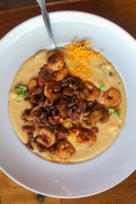 Cajun dish with a creamy base, rich sauce and crisp toppings. Mouton's Southern Bistro.