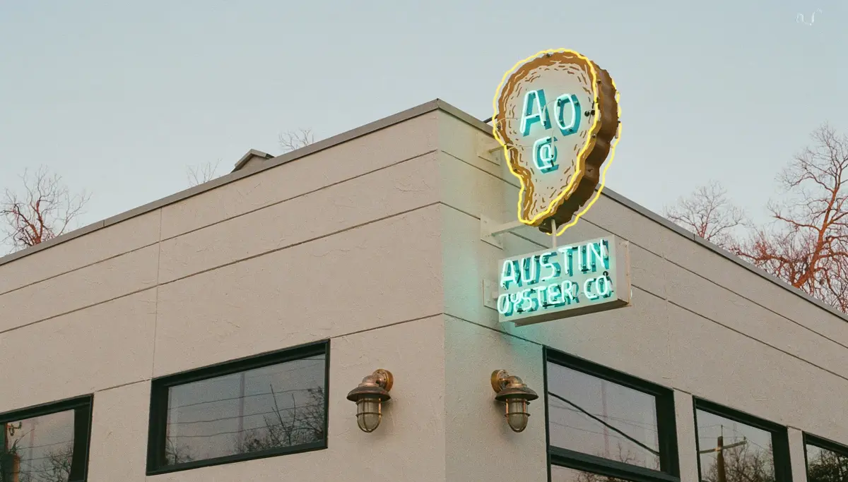 Restaurant or food photograph published by Austin Oyster Co.