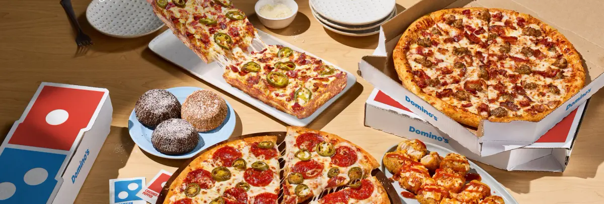 Restaurant or food photograph published by Domino's Pizza
