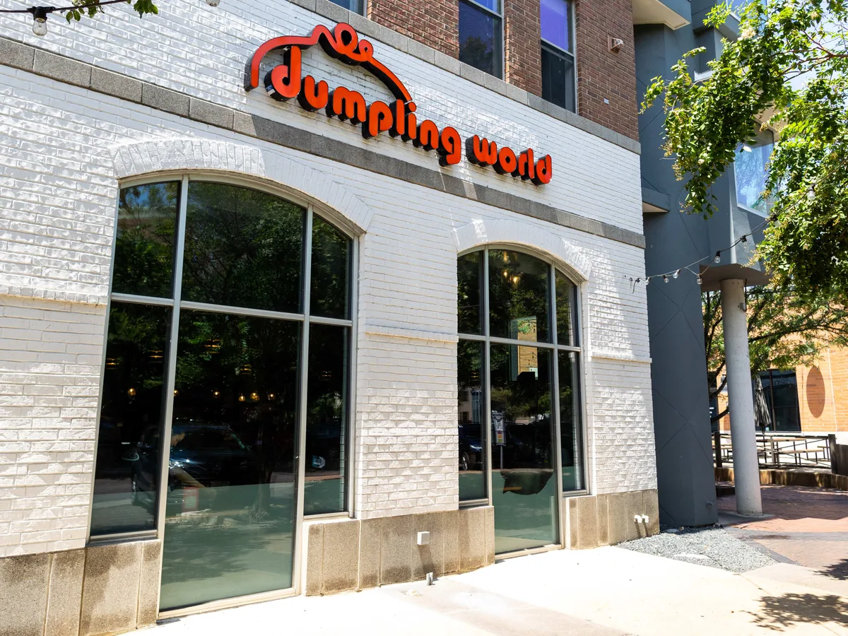 Dumpling World storefront at The Triangle in Austin