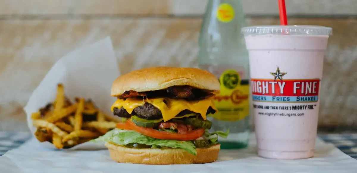 Restaurant or food photograph published by Mighty Fine Burgers Fries Shakes