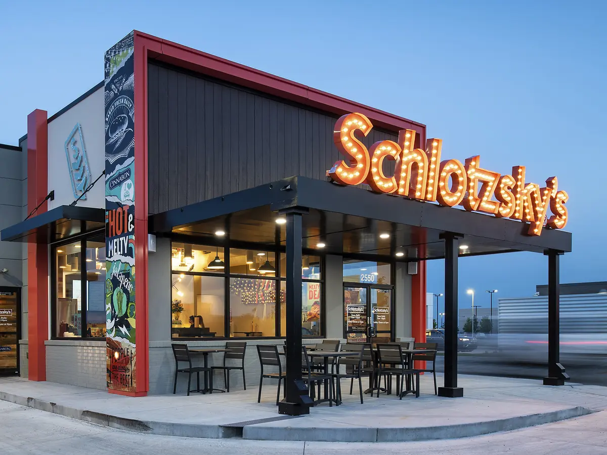 Restaurant or food photograph published by Schlotzsky's Stores