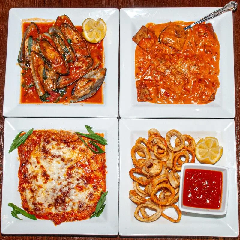 Pasta, pizza and calamari at Bella Sera