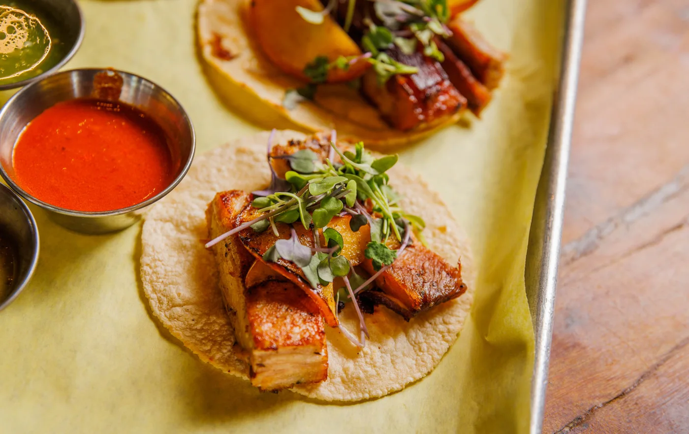 Tacos at El Mesón