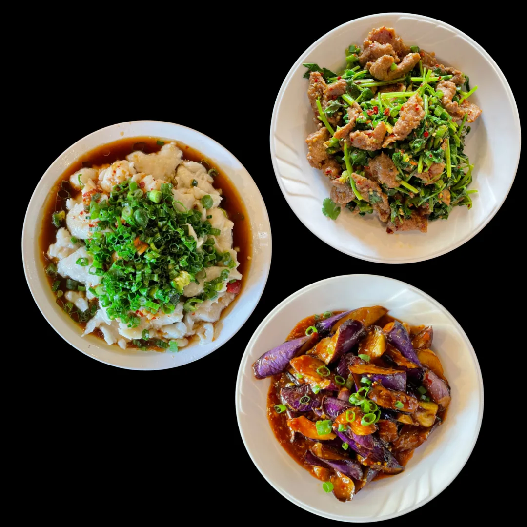 Sichuan dishes at House of Three Gorges