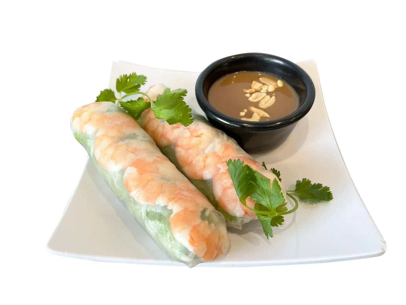 Fresh spring rolls and dipping sauce at Pho Phong Luu