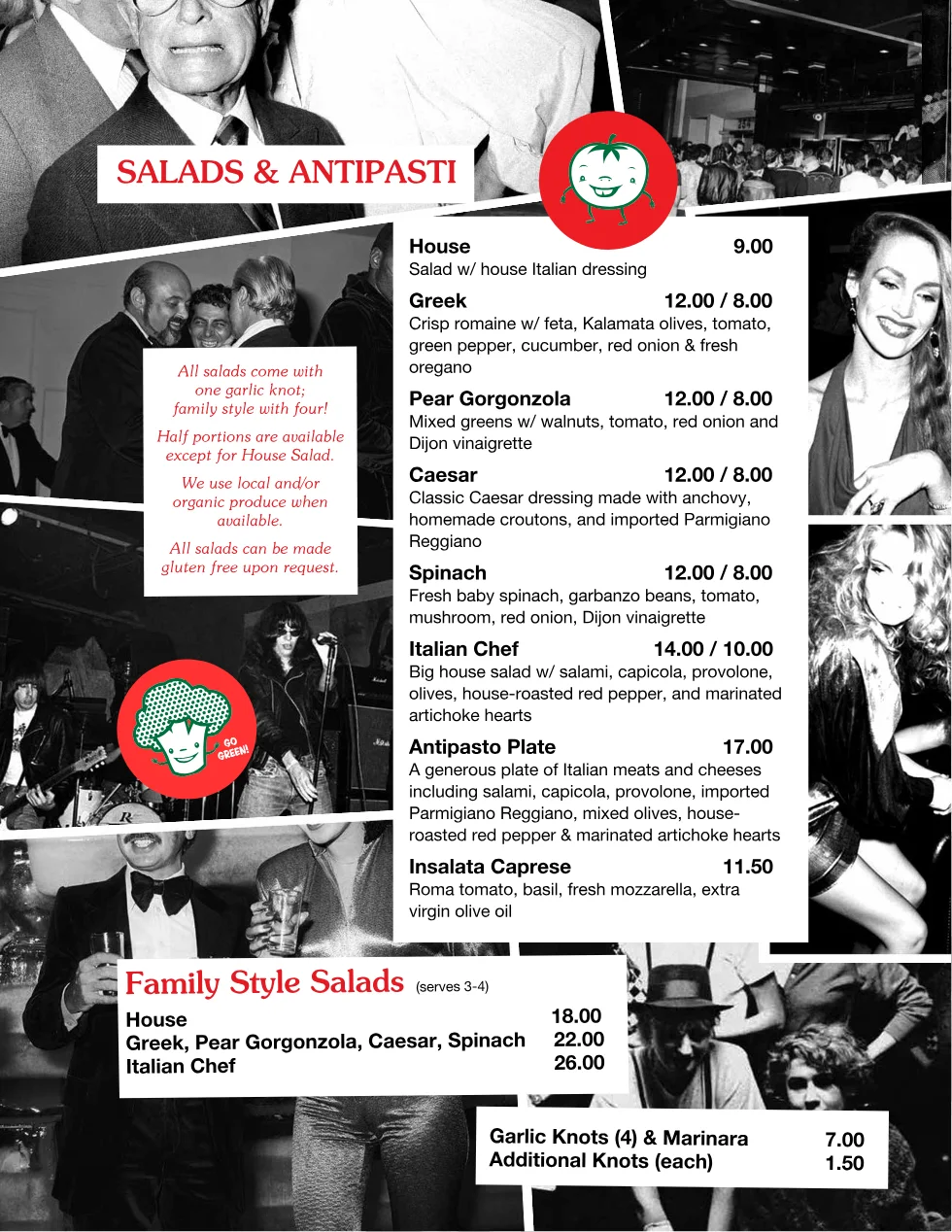 Published menu for Home Slice Pizza; open the source link for the full menu